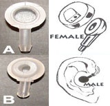 MALE/FEMALE TUBING CONNECTORS